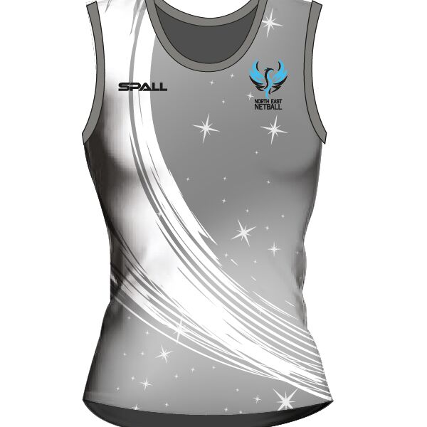 North East Netball Grey Vest Juniors Thumbnail